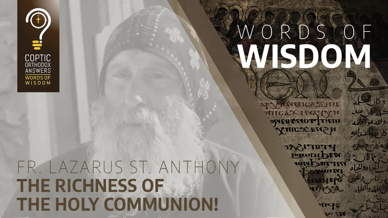 The richness of the Holy Communion!