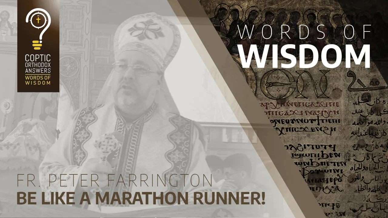 Be like a marathon runner